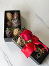 6 Chocolate Covered Strawberries Small Black box Miami Florida. Chocolate Covered Strawberries robbin legacy 