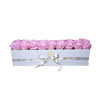 Rectangular Box Preserved Roses Miami Florida.. Preserved Roses Robbin Legacy Light Pink White 