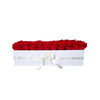 Rectangular Box Preserved Roses Miami Florida.. Preserved Roses Robbin Legacy Red White 