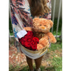 Heart Box Fresh Roses Flowers and Teddy Lovers Miami Florida.. Fresh Flowers Robbin Legacy White Red 
