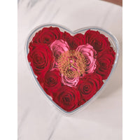 Heart Acrylic Box Preserved Roses Miami Florida and Nationwide. Preserved Roses Robbin Legacy 