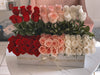 80 Standing Fresh Roses Flowers In Rectangle Box Miami Florida.. Fresh Flowers Robbin Legacy 