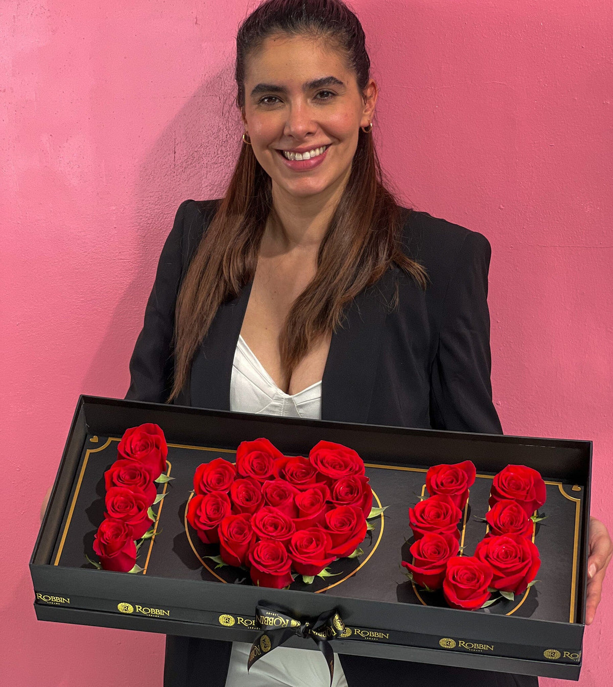 I Love U Box Fresh Roses Flowers Miami Florida.. Fresh Flowers Robbin Legacy Red 