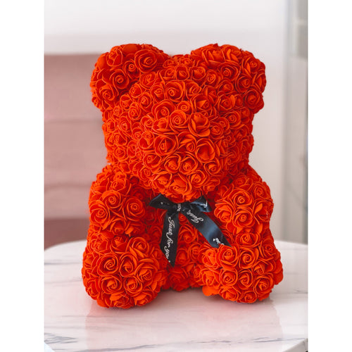Heart Shaped Box with Roses a Teddy Bear and Balloons - Robbin Legacy